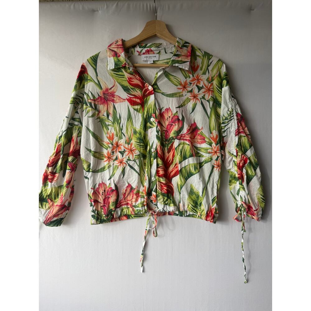 Marc‎ Jacobs Tropical 100% Cotton Blouse- Size L